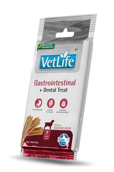 FARMINA Vet Life Dental Treat Gastrointestinal Medium/Maxi 100 g (7 szt) przysmak dentystyczny dla średnich i dużych psów