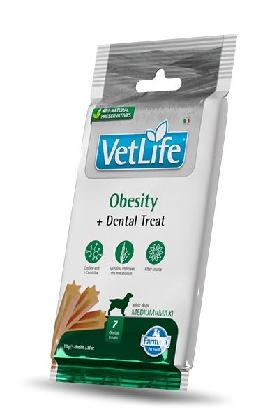 FARMINA Vet Life Dental Treat Obesity Medium/Maxi 100 g (7 szt) przysmak dentystyczny dla średnich i dużych psów