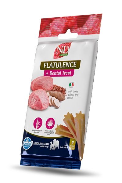 FARMINA N&amp;D Quinoa Dental Treat Flatulence Medium/Maxi 100 g (7 szt) przysmak dentystyczny dla średnich i dużych psów