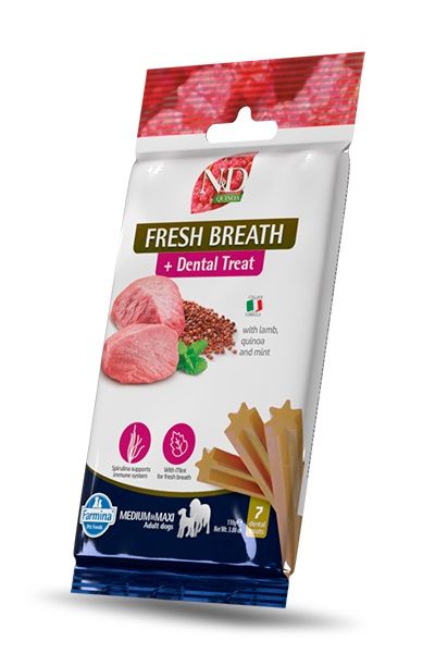 FARMINA N&amp;D Quinoa Dental Treat Fresh breath Medium/Maxi 100 g (7 szt) przysmak dentystyczny dla średnich i dużych psów