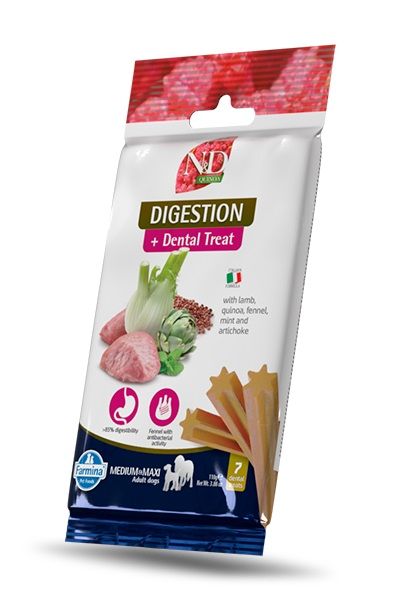FARMINA N&amp;D Quinoa Dental Treat Digestion Medium/Maxi 100 g (7 szt) przysmak dentystyczny dla średnich i dużych psów