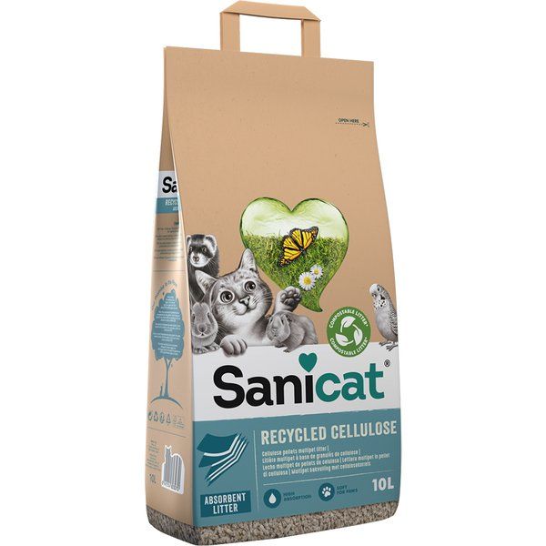 SANICAT Cellulose 10 l roślinny żwirek dla kota