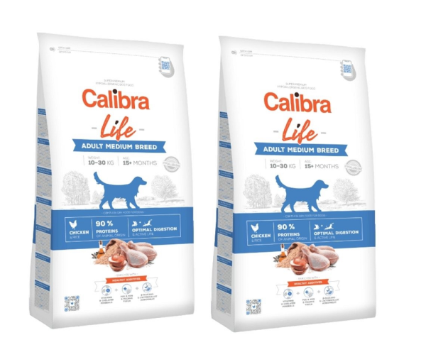 CALIBRA Dog Life Adult Medium Breed Chicken 24 kg (2 x 12 kg)