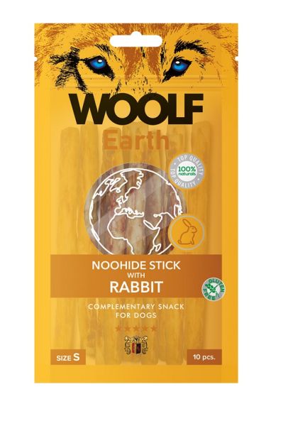 WOOLF Earth Noohide Stick with Rabbit S 90g pałeczki z królikiem