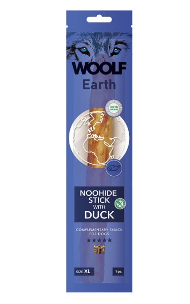 WOOLF Earth Noohide Stick with Duck XL 85g pałeczka z kaczką