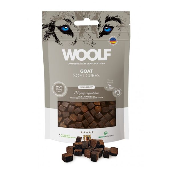WOOLF Soft Cubes Goat Monoprotein 100g miękkie kostki z koziny