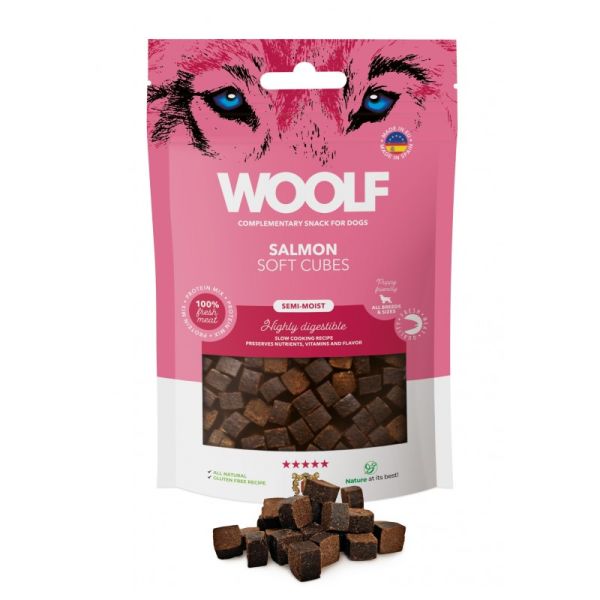WOOLF Soft Cubes Salmon 100g miękkie kostki z łososia