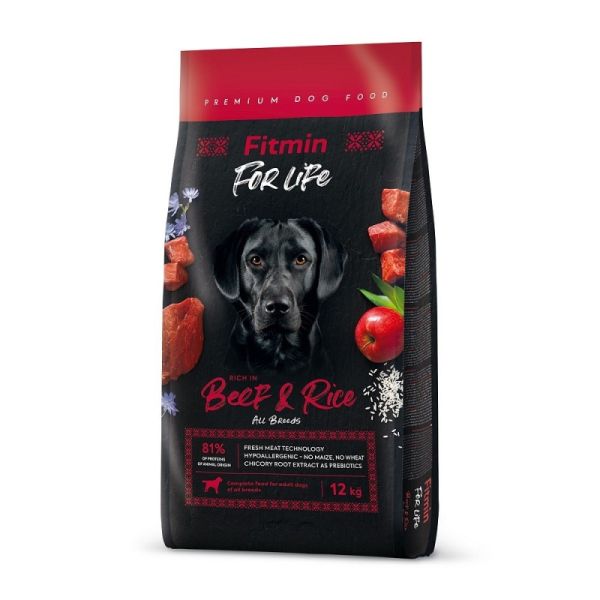 FITMIN Dog For Life Beef &amp; Rice 12 kg