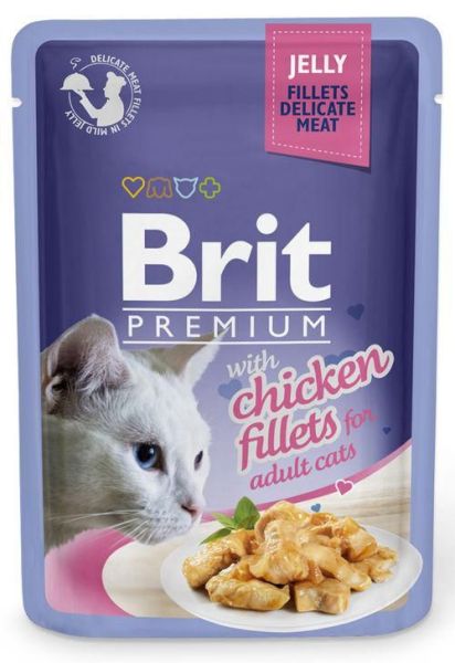 BRIT Premium Cat  Fillets in Jelly kurczak 24x85g