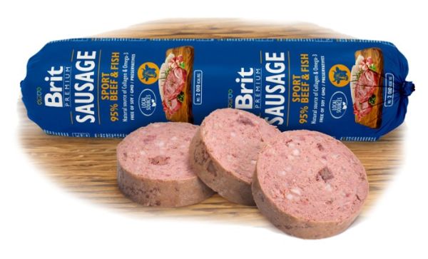 BRIT Sausage Beef &amp; Fish - Sport Formula 800 g