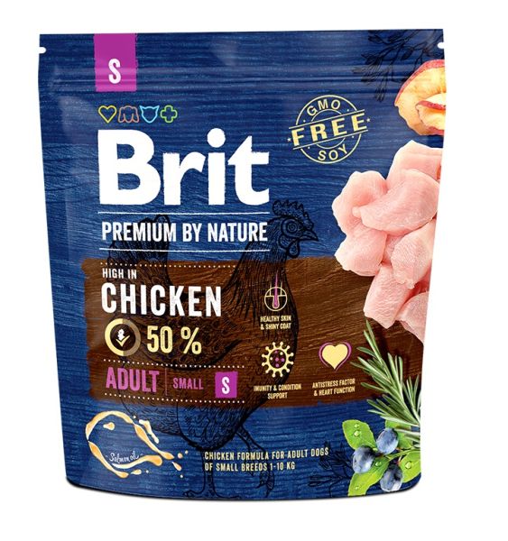 BRIT Premium By Nature Adult Small S Chicken 1 kg