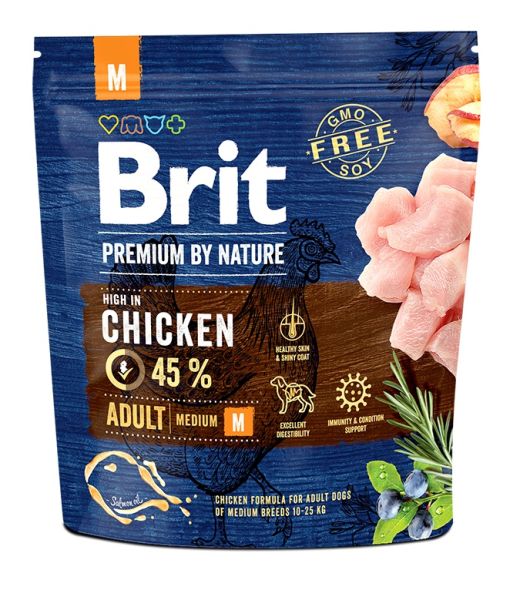 BRIT Premium By Nature Adult Medium M Chicken 1 kg