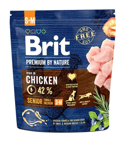 BRIT Premium By Nature Senior Small Medium S+M Chicken 1 kg