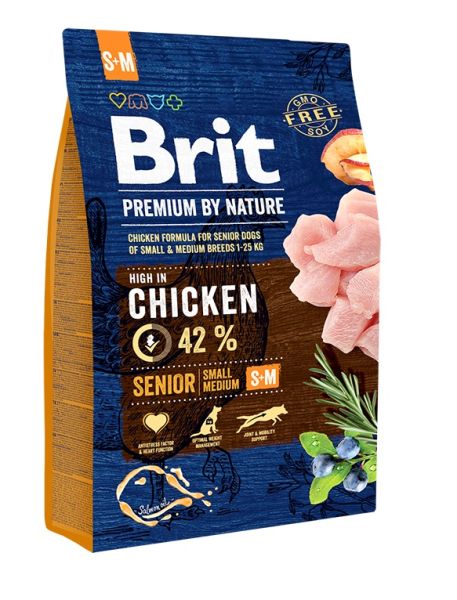 BRIT Premium By Nature Senior Small Medium S+M Chicken 3 kg