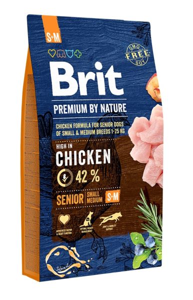 BRIT Premium By Nature Senior Small Medium S+M Chicken 8 kg