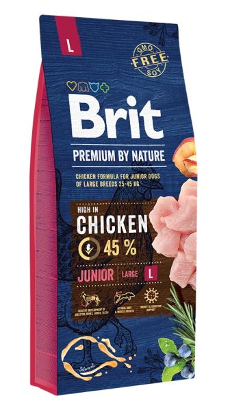 BRIT Premium By Nature Junior Large L Chicken 15 kg