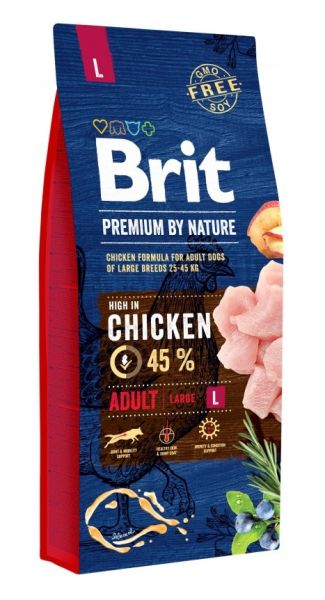 BRIT Premium By Nature Adult Large L Chicken 15 kg