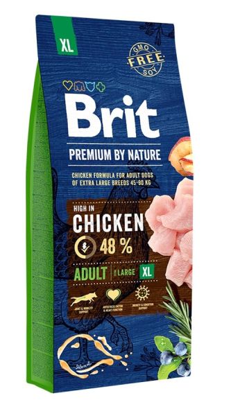 BRIT Premium By Nature Adult Extra Large XL Chicken 15 kg