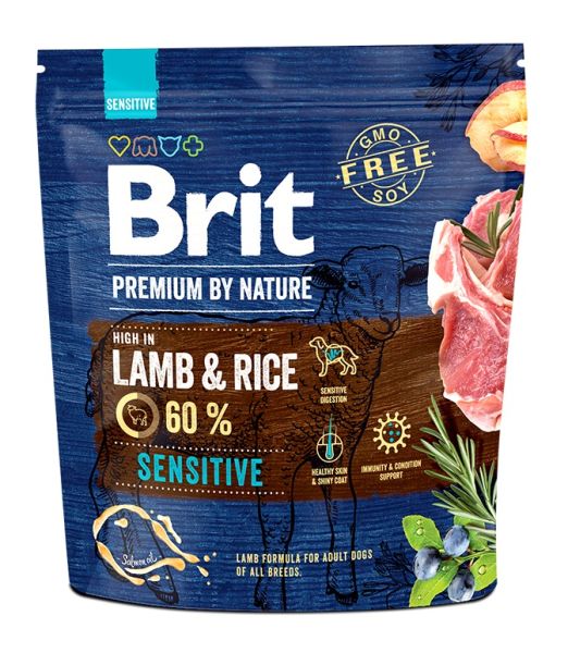 BRIT Premium By Nature Sensitive Lamb and rice 1 kg
