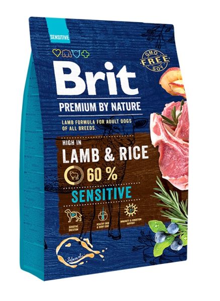 BRIT Premium By Nature Sensitive Lamb and rice 3 kg