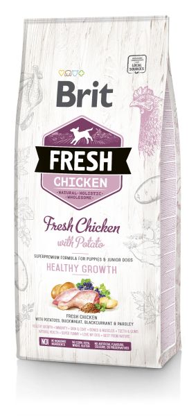 BRIT Fresh chicken with potato puppy healthy growth 12 kg