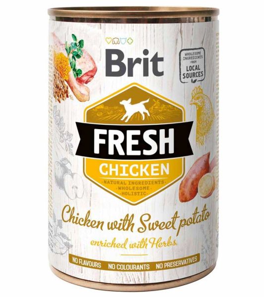 BRIT FRESH chicken &amp; sweet potato 400 g kurczak i bataty