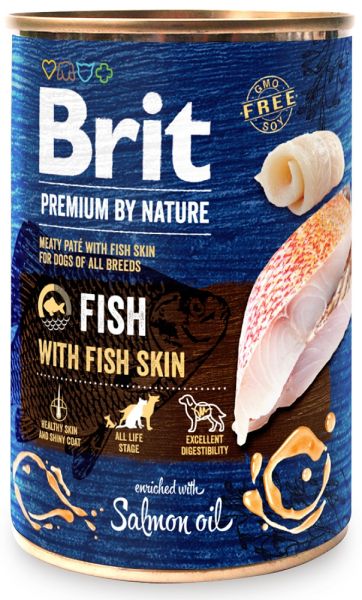 BRIT Premium by Nature Fish&Fish Skin 400 g ryba i rybie skóry naturalna karma dla psów