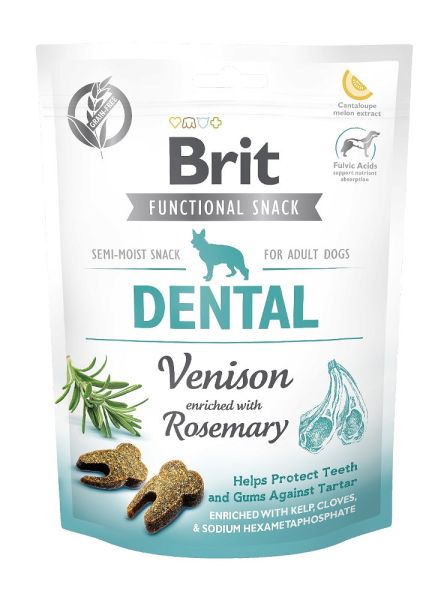 BRIT Care Dog Functional snack Dental Venison 150 g przysmaki z dziczyzną na zdrowe zęby