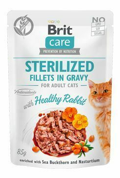 BRIT Care Sterilised Fillets in gravy 24 x 85 g królika w sosie dla kotów kastrowanych