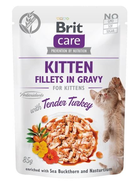 BRIT Care Fillets in gravy with tender turkey 24 x 85 g indyk w sosie