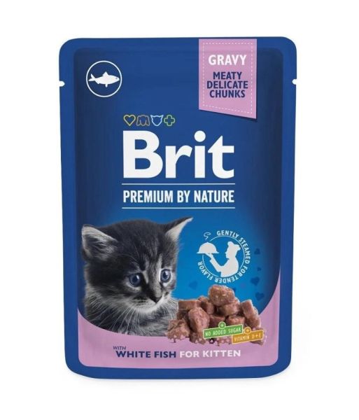 BRIT PREMIUM White Fish Kitten 24x100g karma z białą rybą dla kociąt