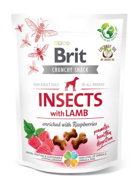 BRIT Care Dog Crunchy Crakcer Insect&amp;Lamb 200 g chrupiące przysmaki z insektami i jagnięciną
