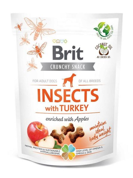 BRIT Care Dog Crunchy Crakcer Insect &amp; Turkey 200 g chrupiące przysmaki z insektami