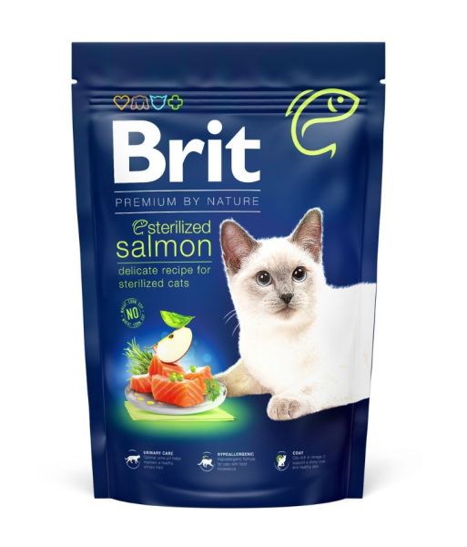 BRIT Cat Premium by Nature Sterilised salmon 1,5 kg