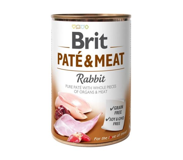 BRIT Pate&amp;Meat rabbit 400 g pasztet z królikiem dla psa