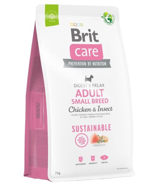 BRIT Care Dog Sustainable Adult Small Breed z kurczakiem i insektami 7 kg