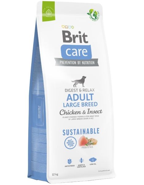 BRIT Care Dog Sustainable Adult Large Breed Chicken & Insect karma dla dorosłych psów dużych ras z kurczakiem i insektami 12kg