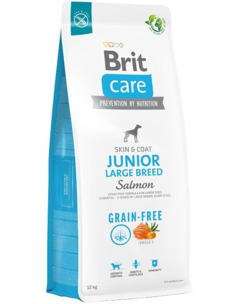 BRIT Care Grain-free Junior Large Breed karma sucha z łososiem 12 kg