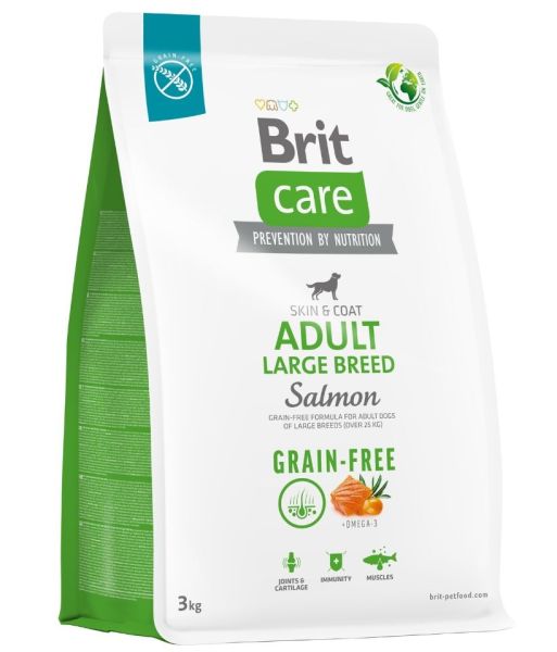 BRIT CARE Dog Grain-Free Adult large breed salmon z łososiem dla dorosłych psów dużych ras 3 kg