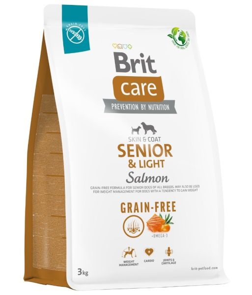 BRIT Care Grain-free Senior&amp;Light karma sucha z łososiem 3 kg