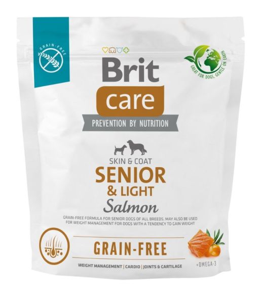 BRIT Care Grain-free Senior&amp;Light karma sucha z łososiem 1 kg