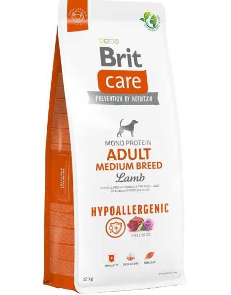 BRIT Care Hypoallergenic Adult Medium Breed z jagnięciną 12 kg