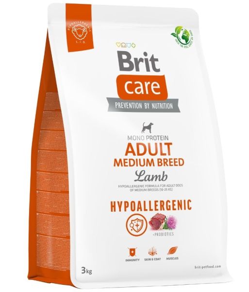 BRIT Care Hypoallergenic Adult Medium Breed z jagnięciną 3 kg