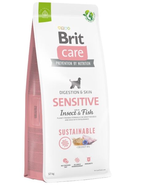 BRIT Care Sustainable Sensitive Insect &amp; Fish dla dorosłych psów z insektami i rybami 12kg