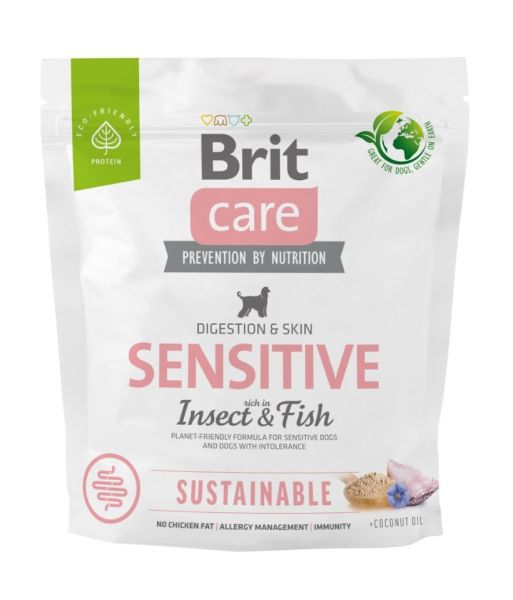 BRIT CARE Dog Sustainable Sensitive fish insekt dla dorosłych psów z rybami i insektami 1 kg