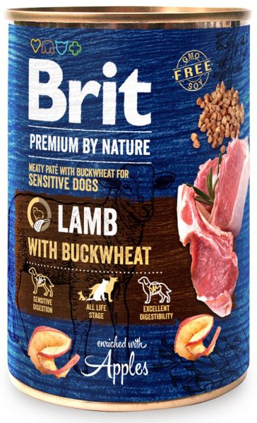 BRIT Premium by Nature Lamb and buckwheatn 400 g jagnięcina i gryka naturalna karma dla psa