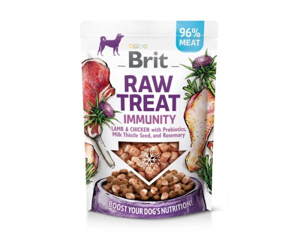 BRIT Raw Treat Freeze Dried Immunity 40 g przysmak liofilizowany jagnięcina i kurczak z probiotykami dla psa