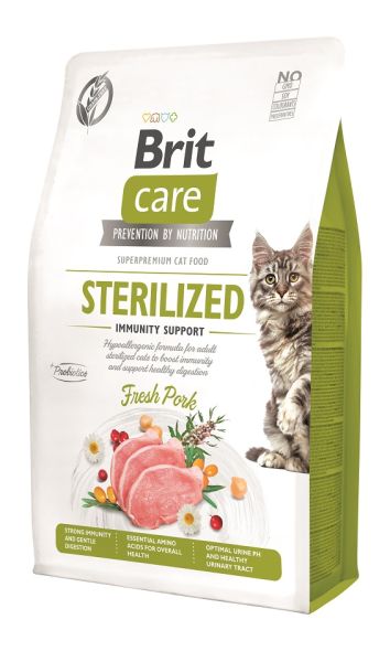BRIT CARE Grain-Free Sterilized Immunity 7 kg z wieprzowiną dla kotów kastrowanych