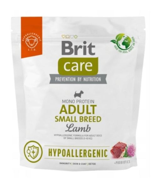 BRIT CARE Hypoallergenic Adult Small Breed Lamb 1kg dla dorosłych psów małych ras z jagnięciną