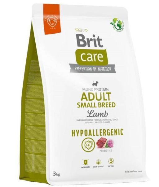 BRIT CARE Hypoallergenic Adult Small Breed Lamb 3 kg dla dorosłych psów małych ras z jagnięciną